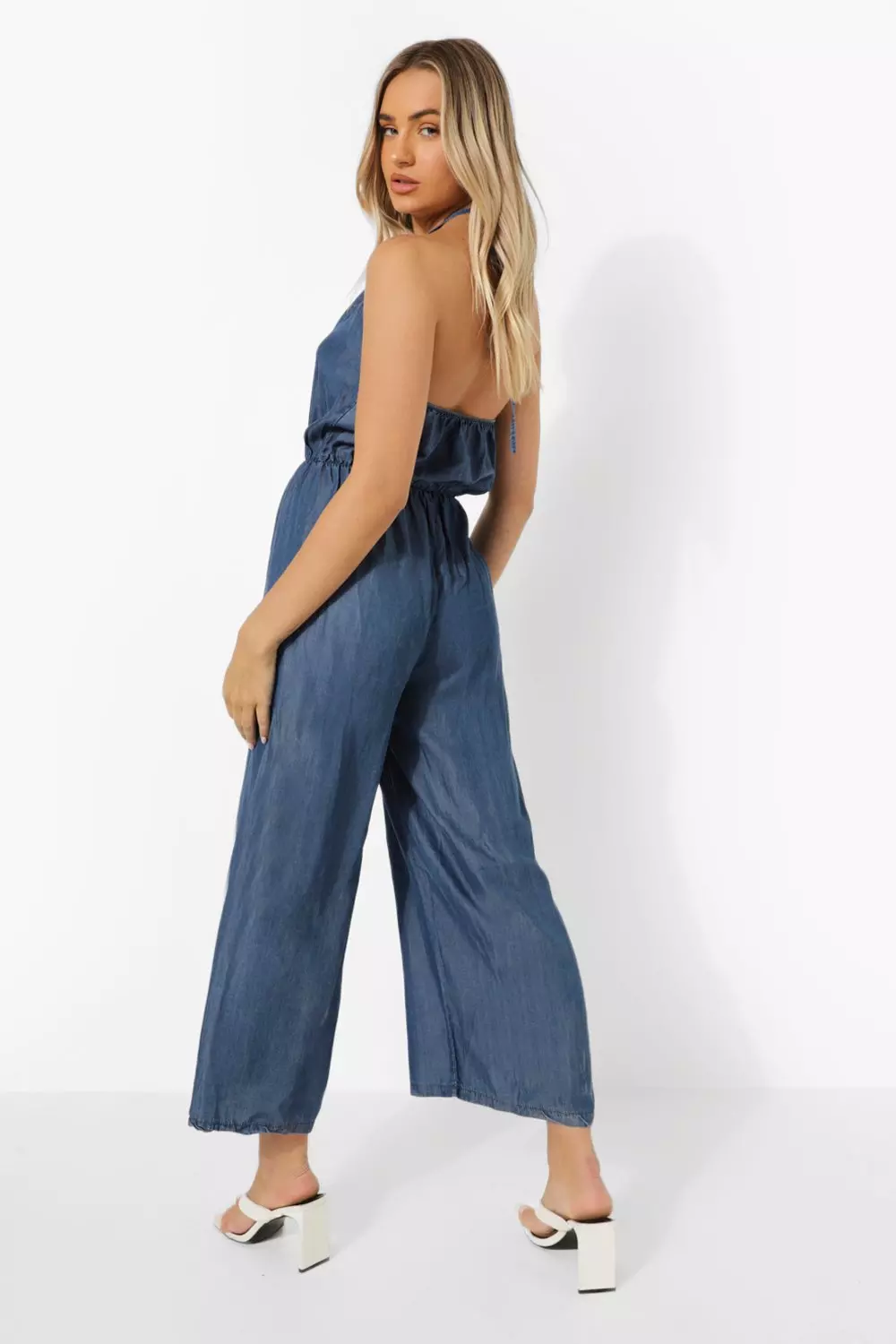 Culotte cheap denim jumpsuit